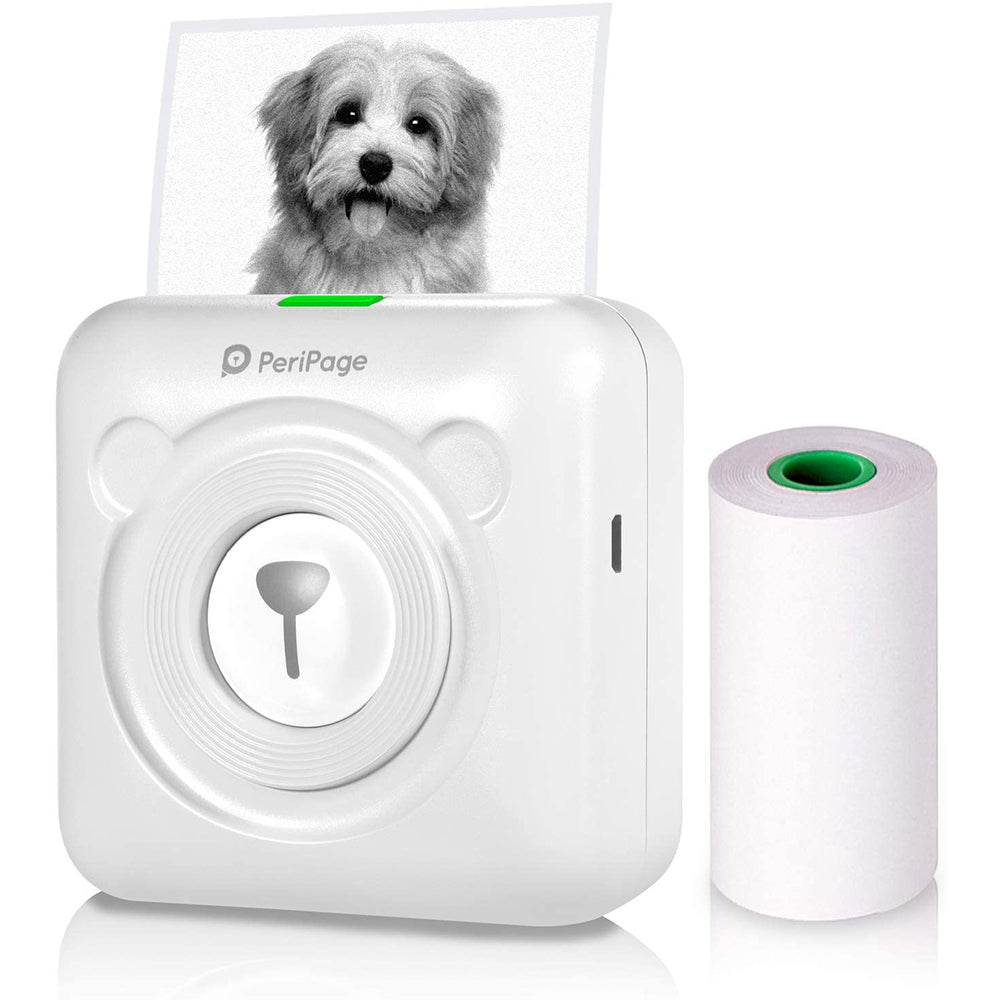 Mini Pocket Thermal Paper Photo Printer with Paper- USB Rechargeable