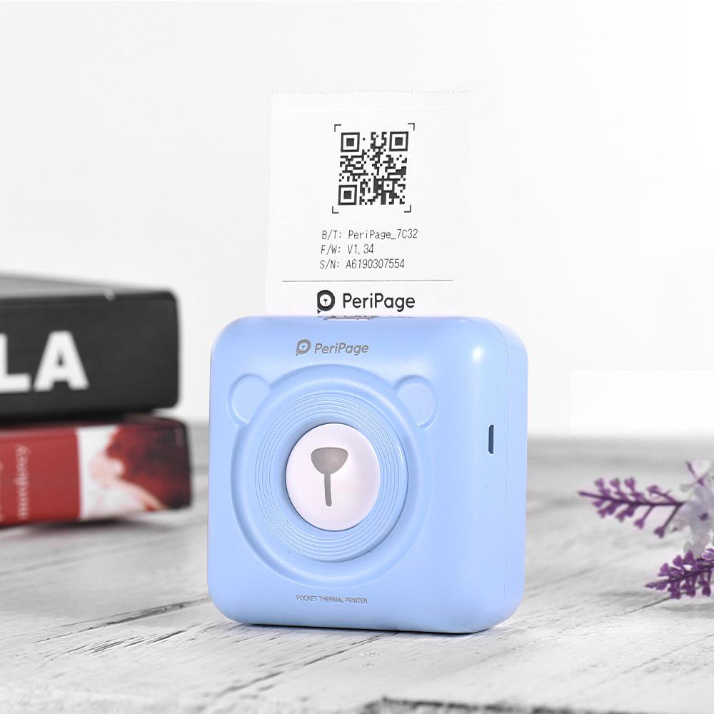 Mini Pocket Thermal Paper Photo Printer with Paper- USB Rechargeable