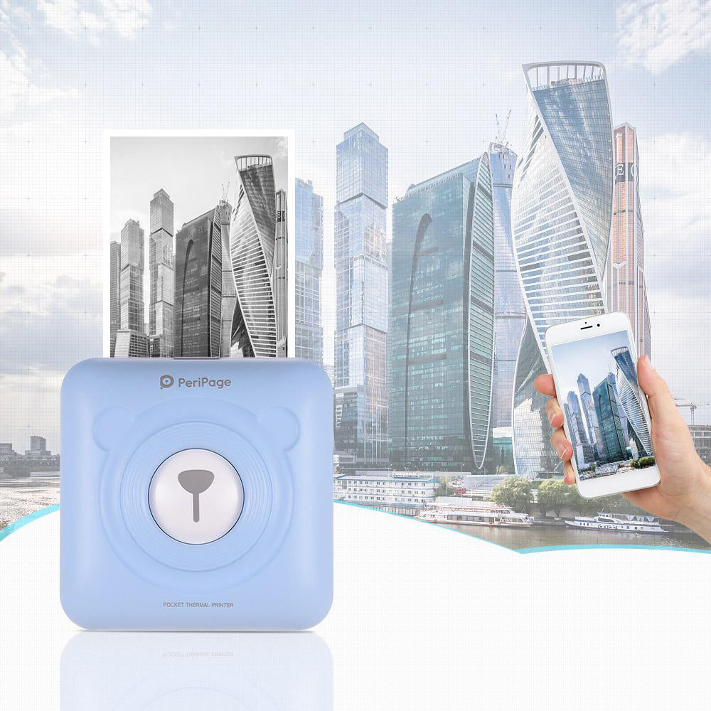 Mini Pocket Thermal Paper Photo Printer with Paper- USB Rechargeable