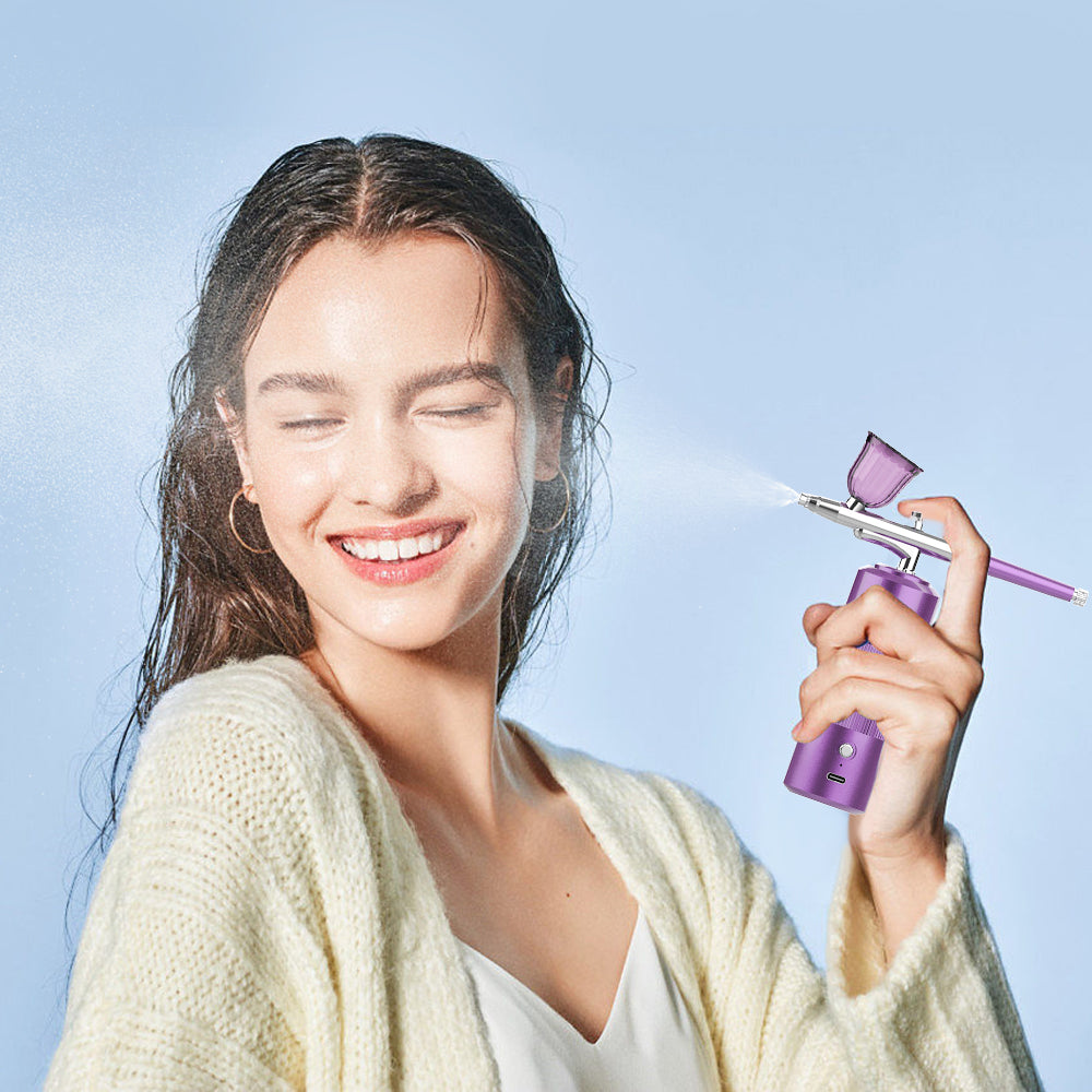 Mini Air Compressor Kit Air Brush Paint Air Spray- USB Rechargeable