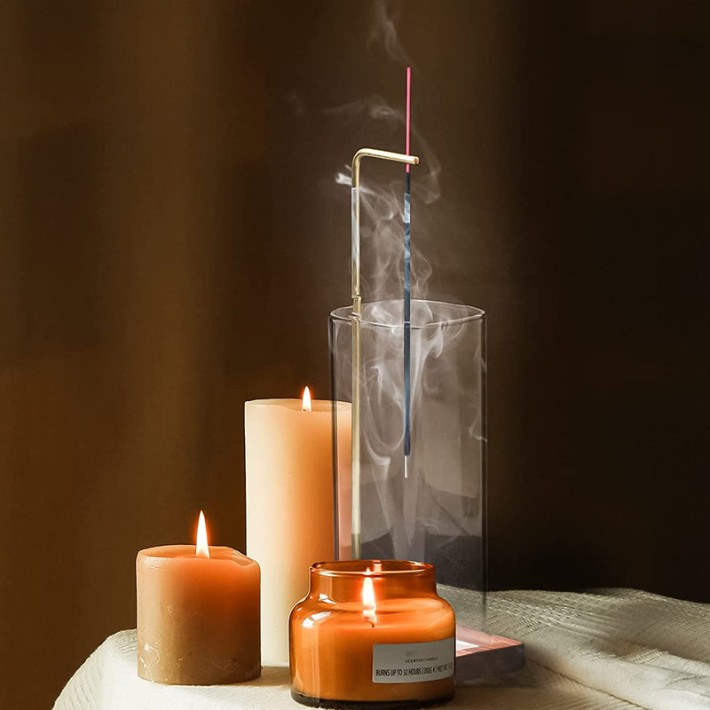 Inverted Vertical Incense Stick Holder Glass Bottle