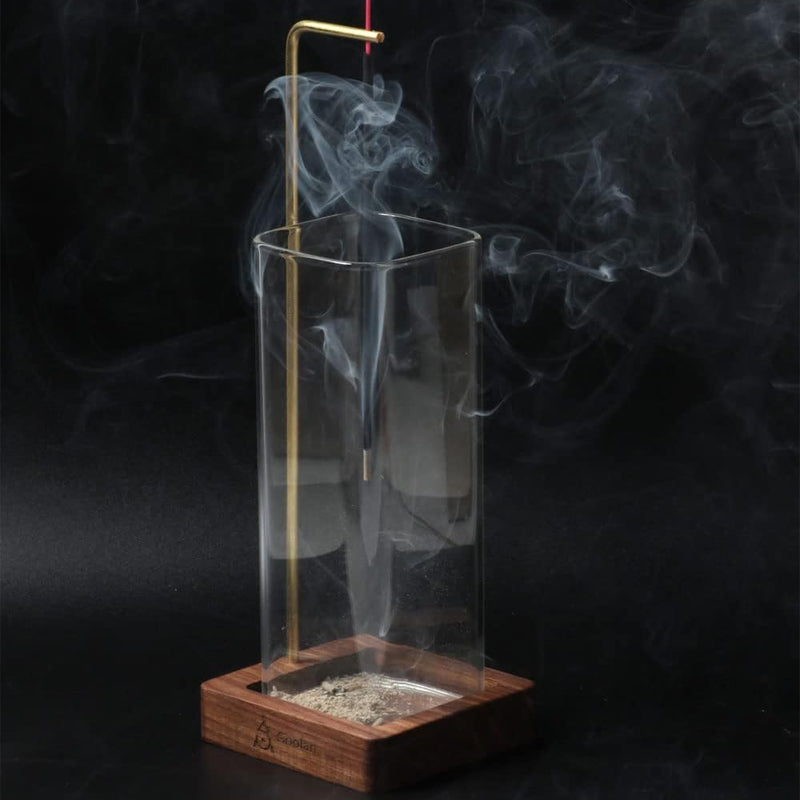 Inverted Vertical Incense Stick Holder Glass Bottle