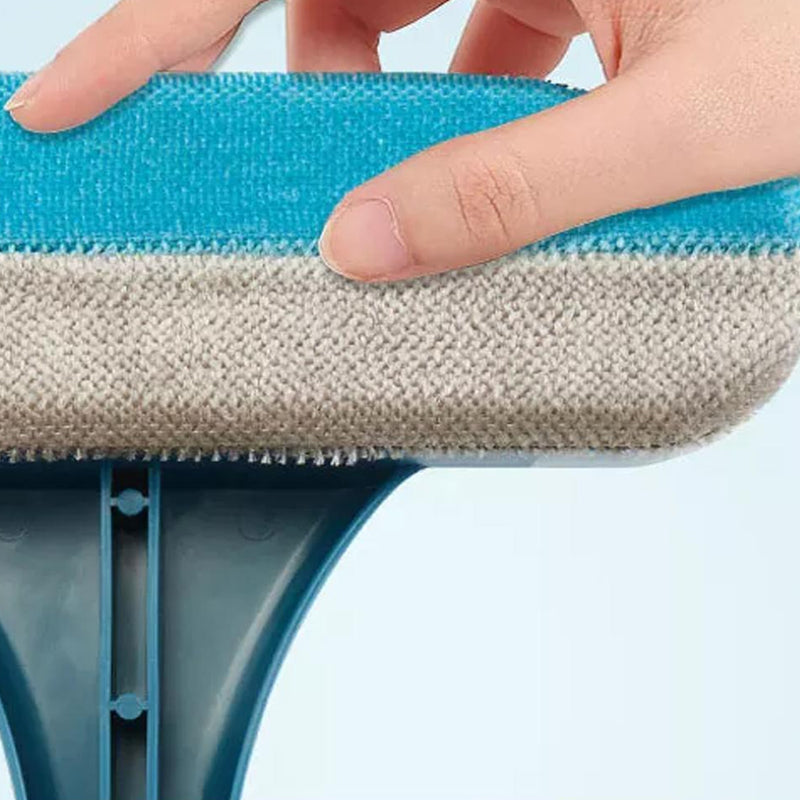 Wet and Dry Double Sided Cleaning Scraper Window Glass Cleaning Brush