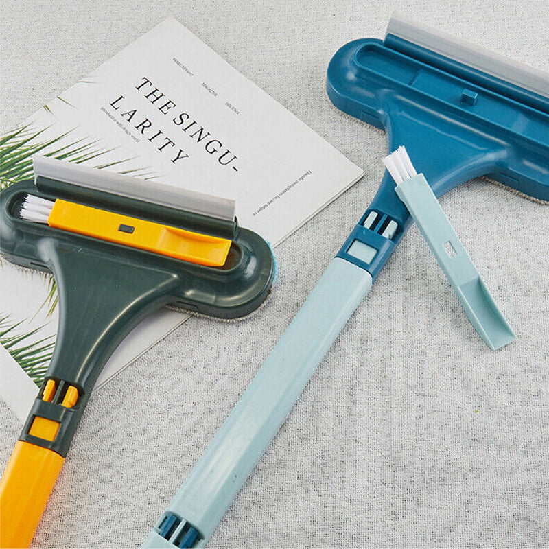 Wet and Dry Double Sided Cleaning Scraper Window Glass Cleaning Brush