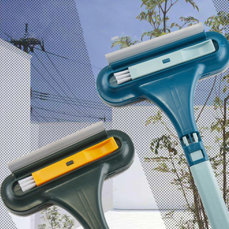 Wet and Dry Double Sided Cleaning Scraper Window Glass Cleaning Brush