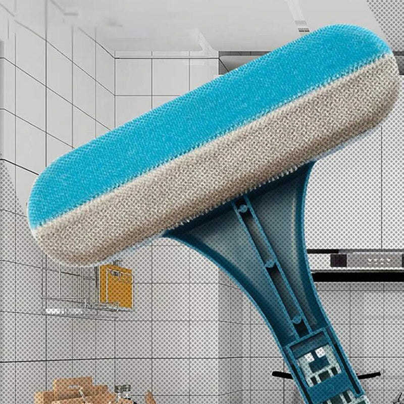 Wet and Dry Double Sided Cleaning Scraper Window Glass Cleaning Brush