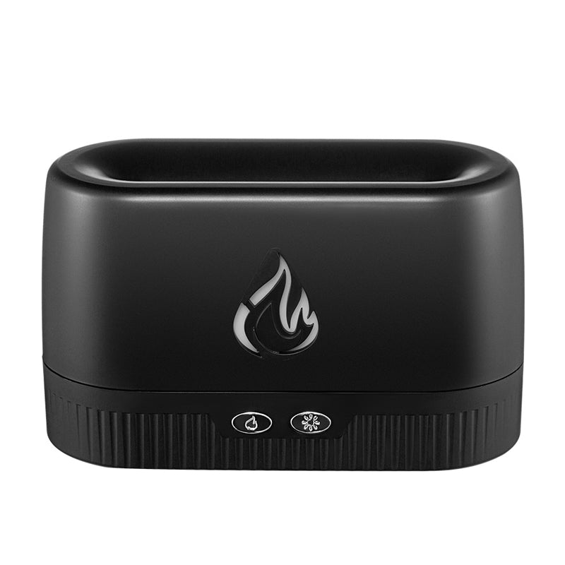 Cool Mist Quiet Humidifier with Flame Simulation Night Light-USB Plugged-in