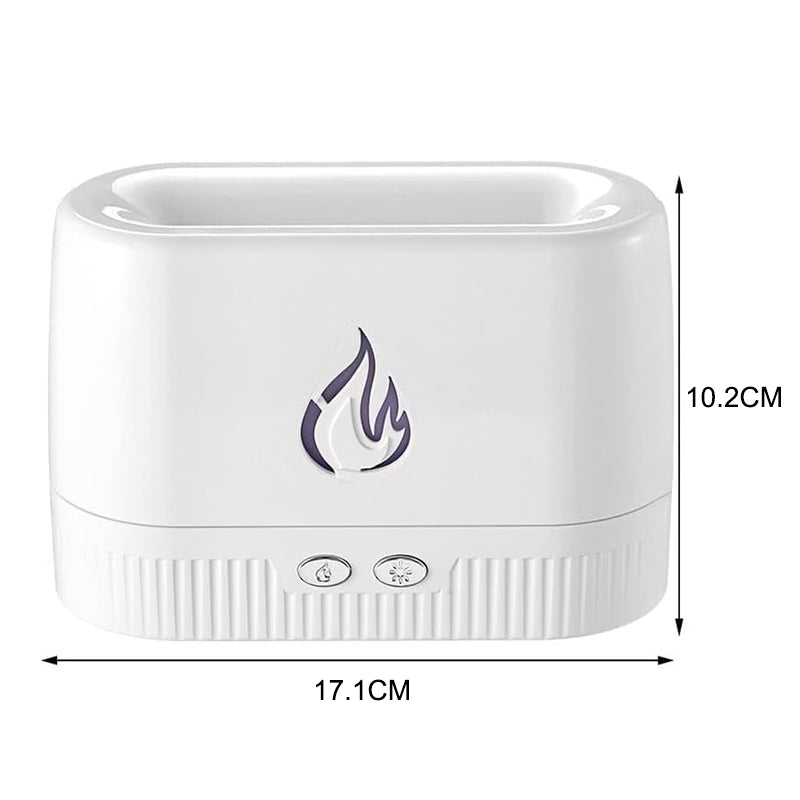 Cool Mist Quiet Humidifier with Flame Simulation Night Light-USB Plugged-in