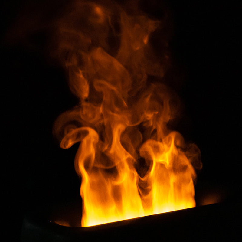 Cool Mist Quiet Humidifier with Flame Simulation Night Light-USB Plugged-in