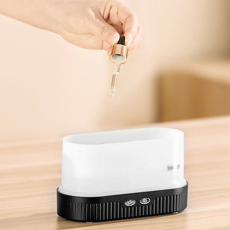 Cool Mist Quiet Humidifier with Flame Simulation Night Light-USB Plugged-in