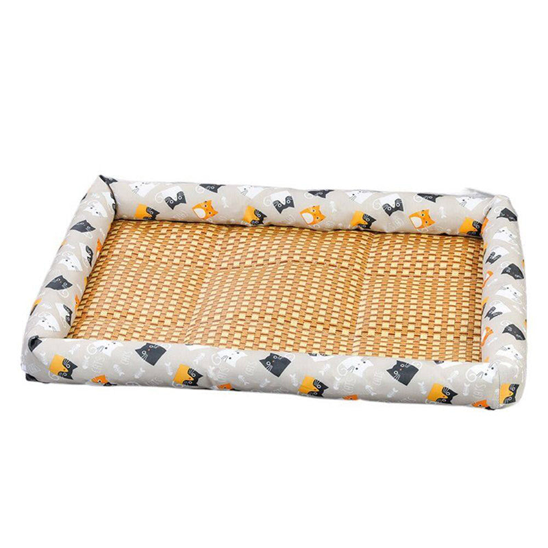 Anti-Scratch Non-Slip Washable Mattress Summer Rattan Pet Cooling Mat