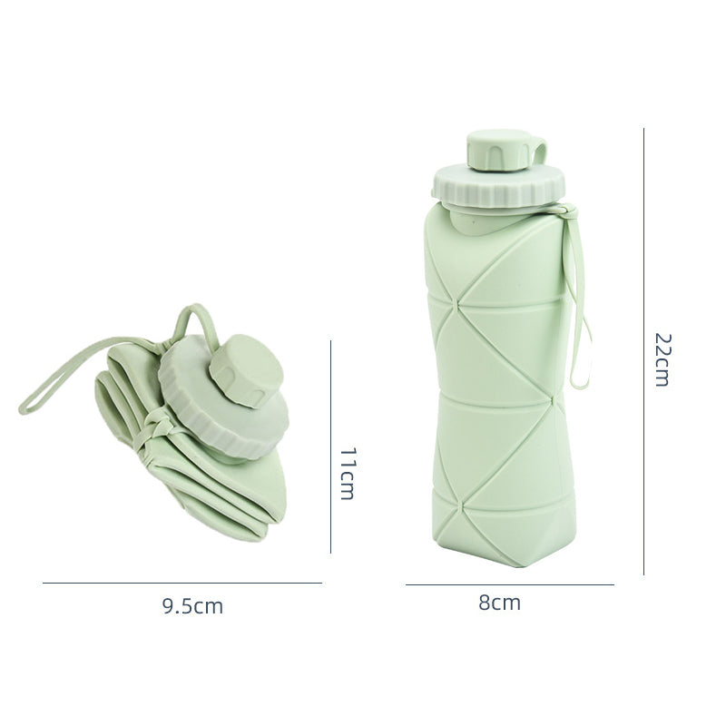 600ml Collapsible Silicone Sports Water Bottle