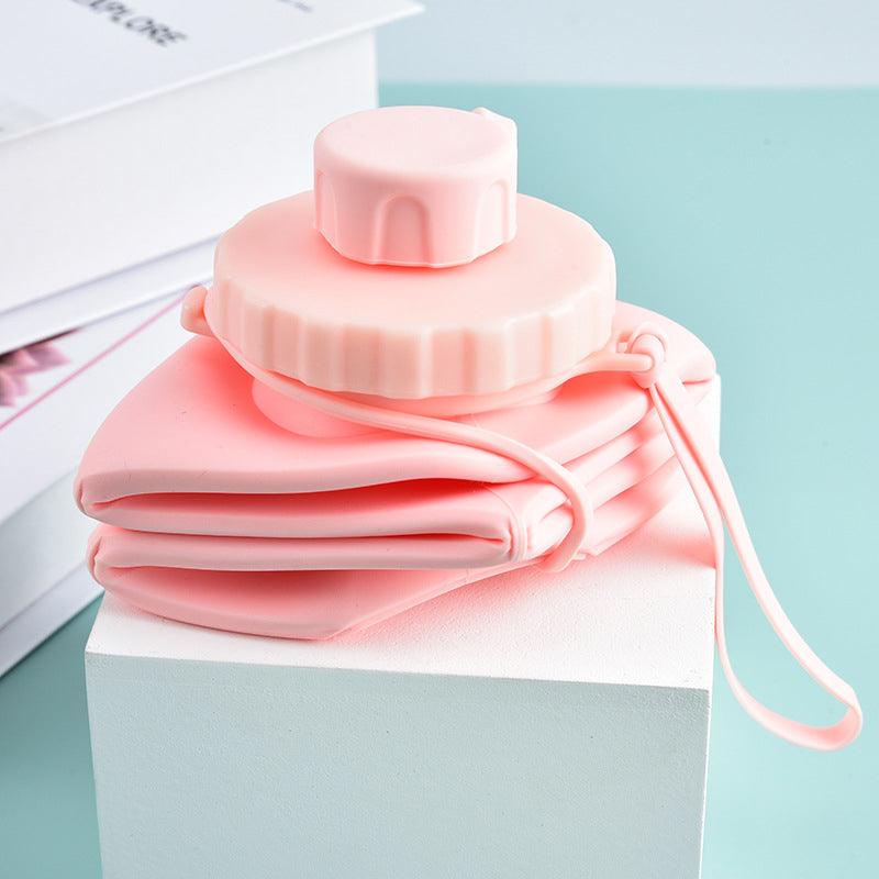 600ml Collapsible Silicone Sports Water Bottle