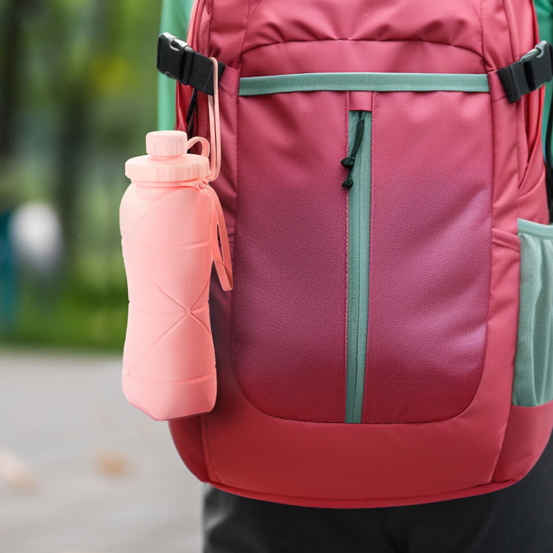 600ml Collapsible Silicone Sports Water Bottle
