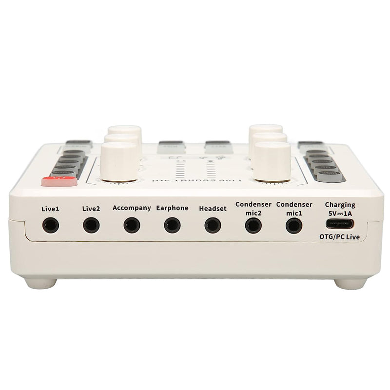 Noise Reduction Sound Card Digital Audio Mixer for Live Streaming-TypeC Rechargeable