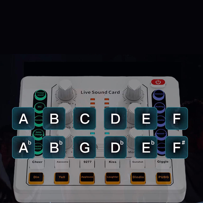 Noise Reduction Sound Card Digital Audio Mixer for Live Streaming-TypeC Rechargeable