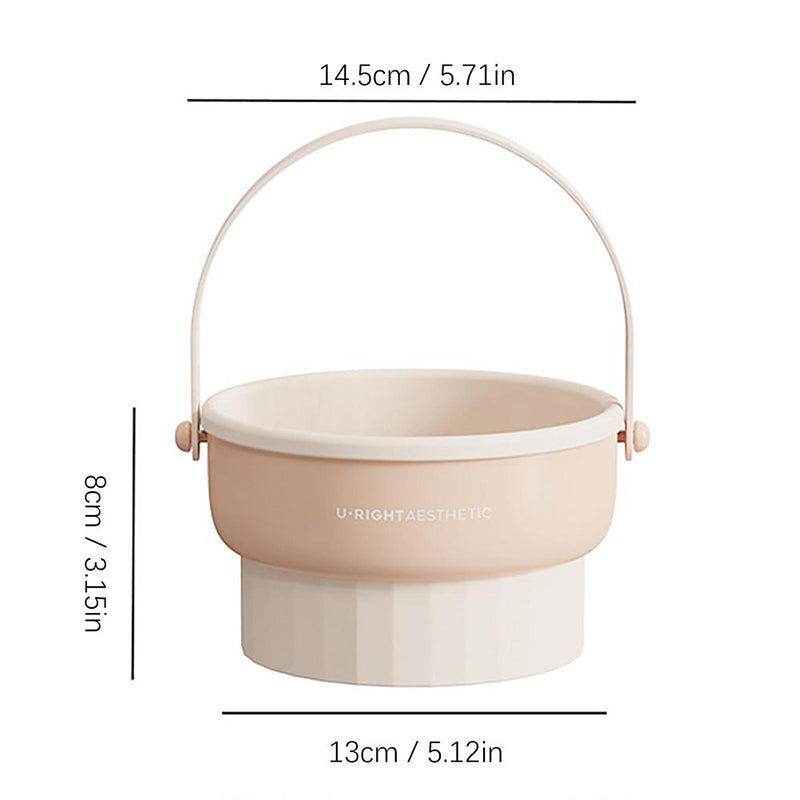 2 in 1 Makeup Brush Silicone Cleaning and Drying Scrubbing Bowl