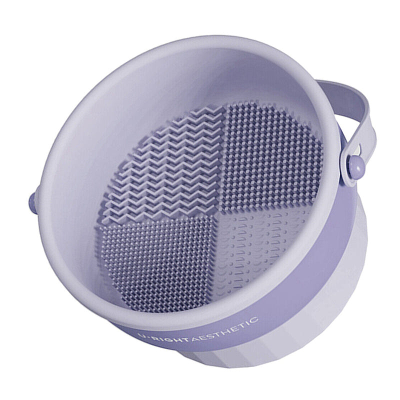 2 in 1 Makeup Brush Silicone Cleaning and Drying Scrubbing Bowl