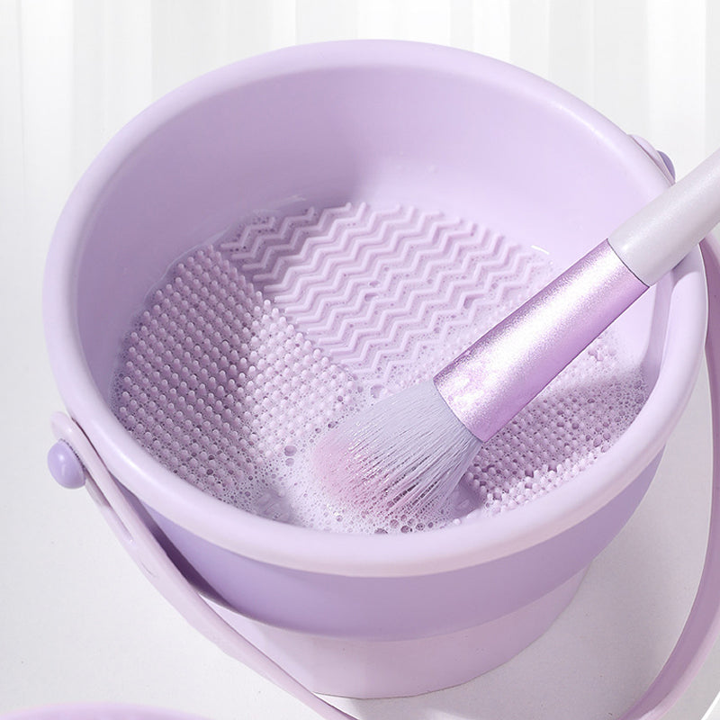 2 in 1 Makeup Brush Silicone Cleaning and Drying Scrubbing Bowl