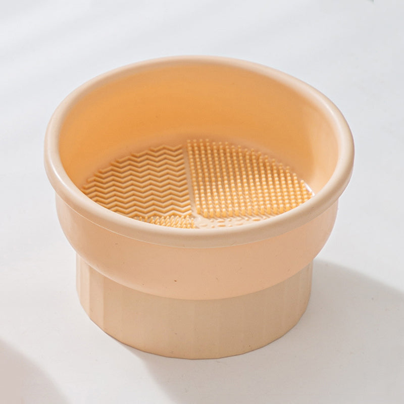 2 in 1 Makeup Brush Silicone Cleaning and Drying Scrubbing Bowl