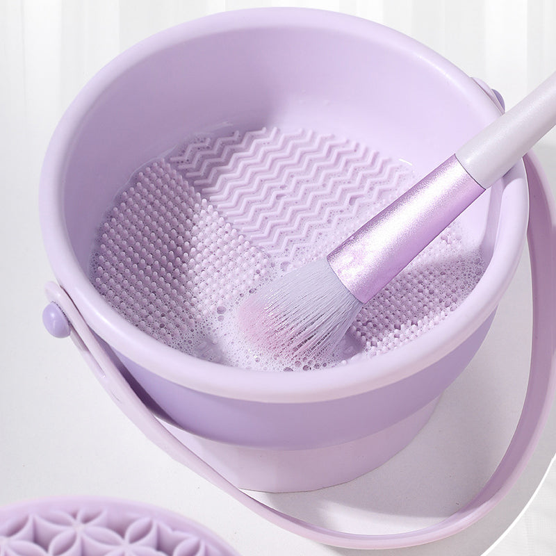 2 in 1 Makeup Brush Silicone Cleaning and Drying Scrubbing Bowl