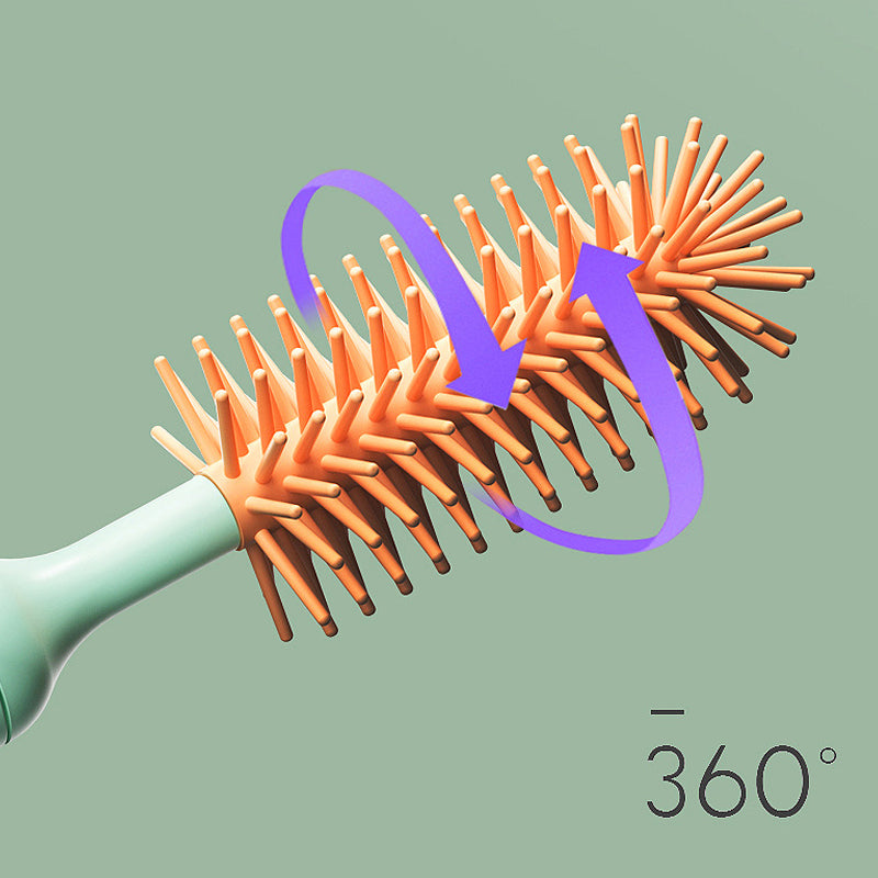 360° Rotation Long Handle Reusable Silicone Baby Bottle Brush Set