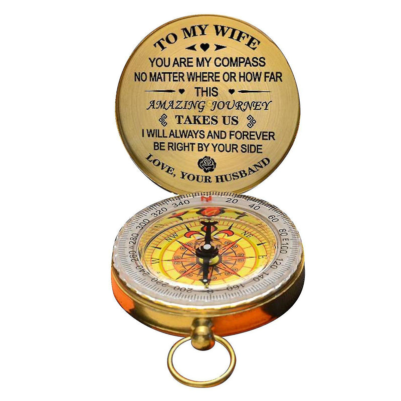 Retro Designed Outdoor Traveling Compass with Dedication Message