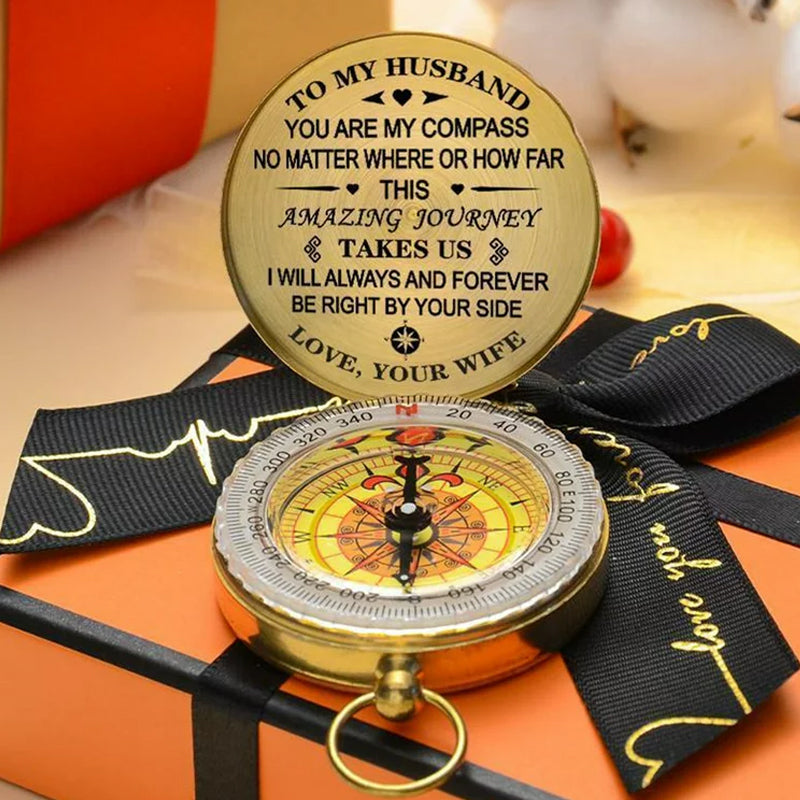 Retro Designed Outdoor Traveling Compass with Dedication Message