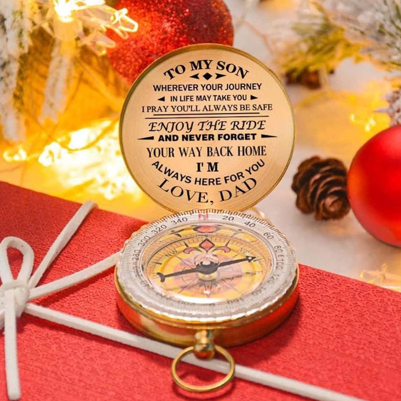 Retro Designed Outdoor Traveling Compass with Dedication Message