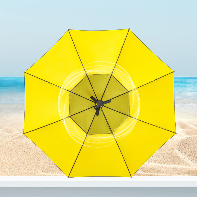 Sun Protection Parasol Foldable Fan Beach Umbrella- USB Rechargeable