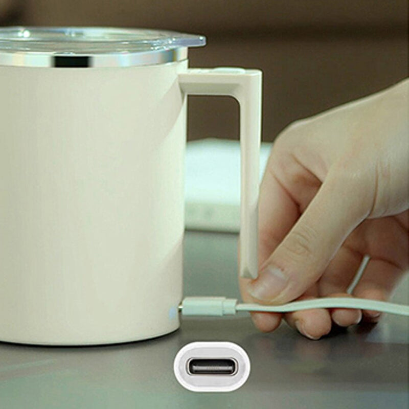 Double Layer Automatic Magnetic Self Stirring Mug- USB Rechargeable
