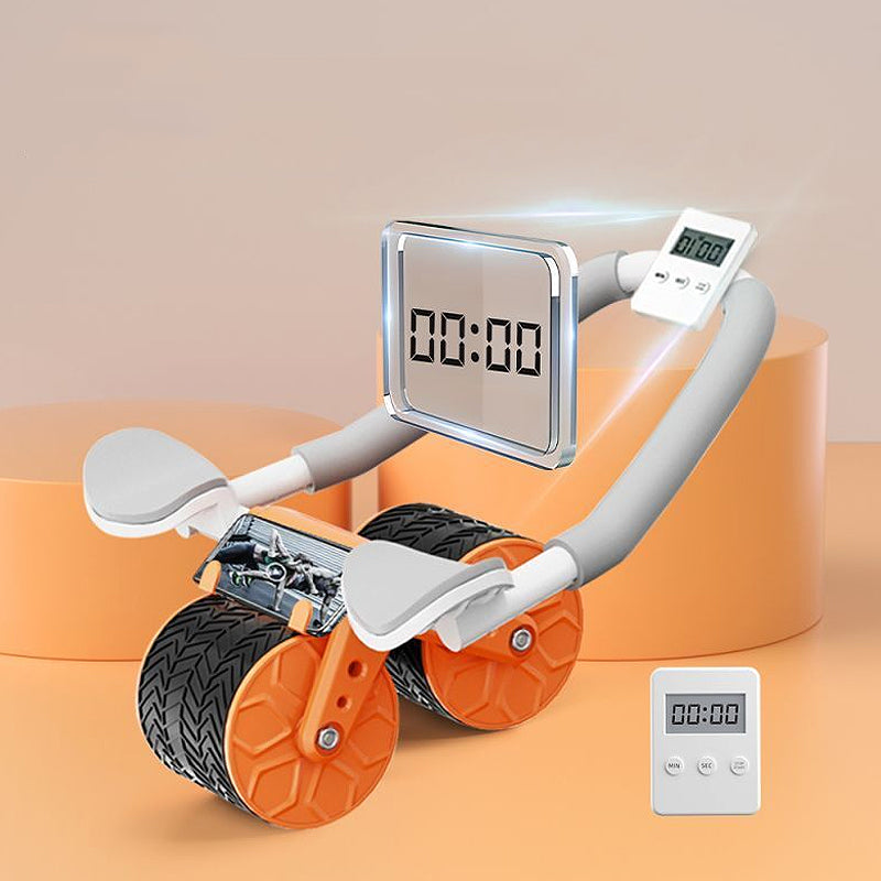 Automatic Rebound Ab Wheel Roller with Timer Exercise Equipment