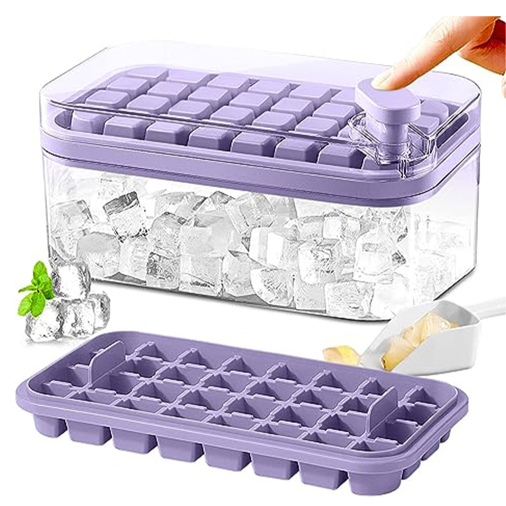 2 Layers One-Button Easy Release 64 pcs  Ice Cube Tray