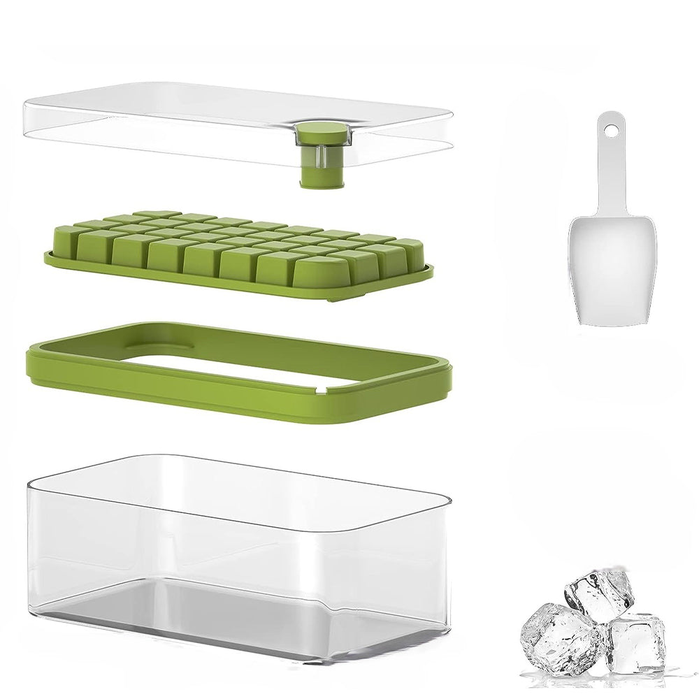 2 Layers One-Button Easy Release 64 pcs  Ice Cube Tray