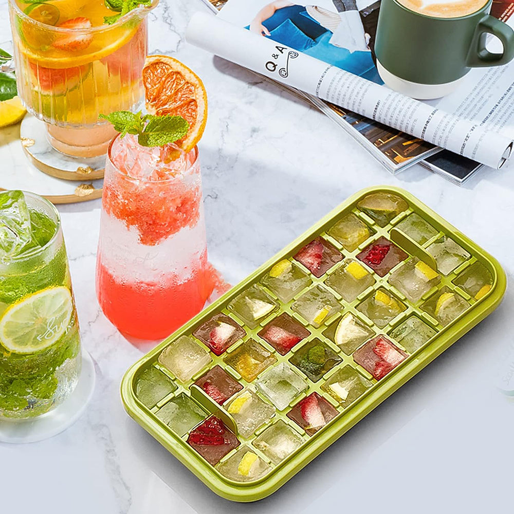 2 Layers One-Button Easy Release 64 pcs  Ice Cube Tray