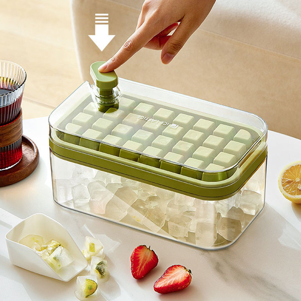 2 Layers One-Button Easy Release 64 pcs  Ice Cube Tray