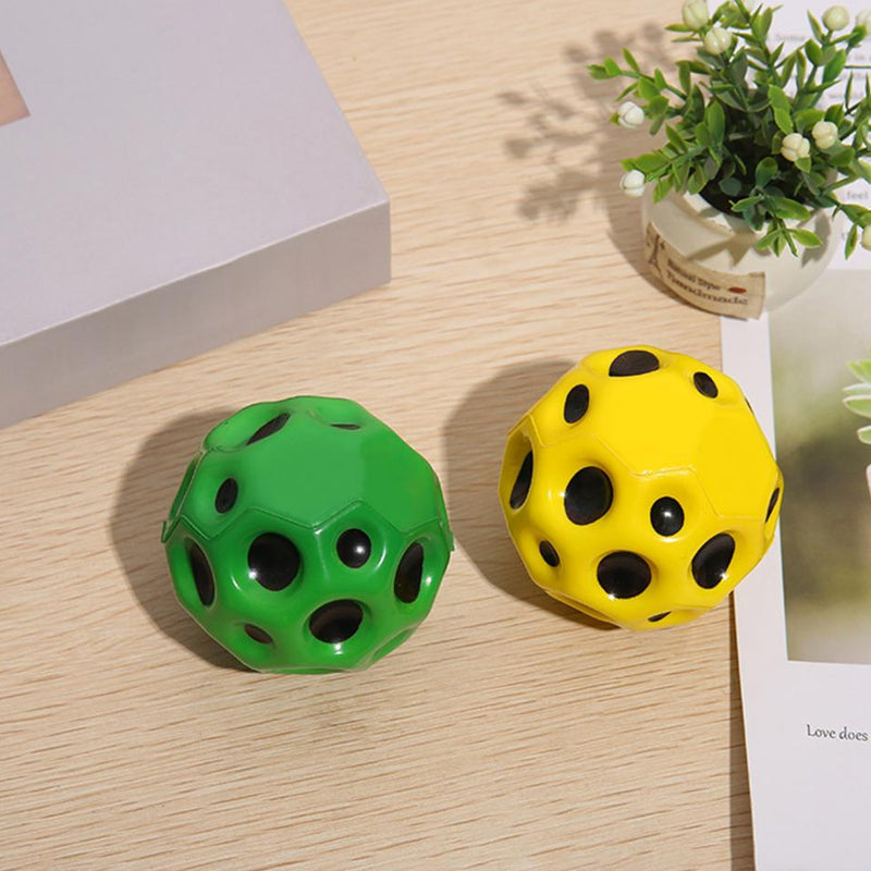 Super Bouncy Moon Shaped Crater Textured Porous Kid’s Ball Toys