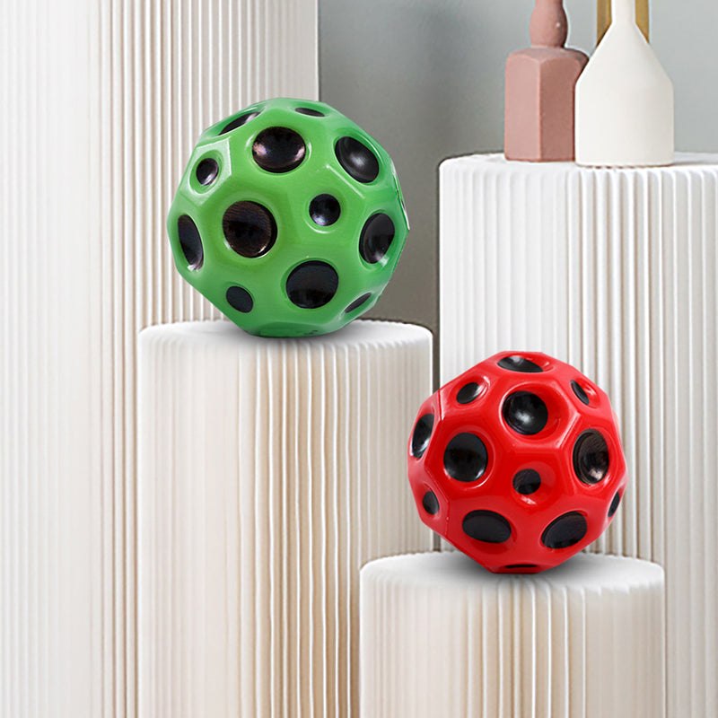 Super Bouncy Moon Shaped Crater Textured Porous Kid’s Ball Toys