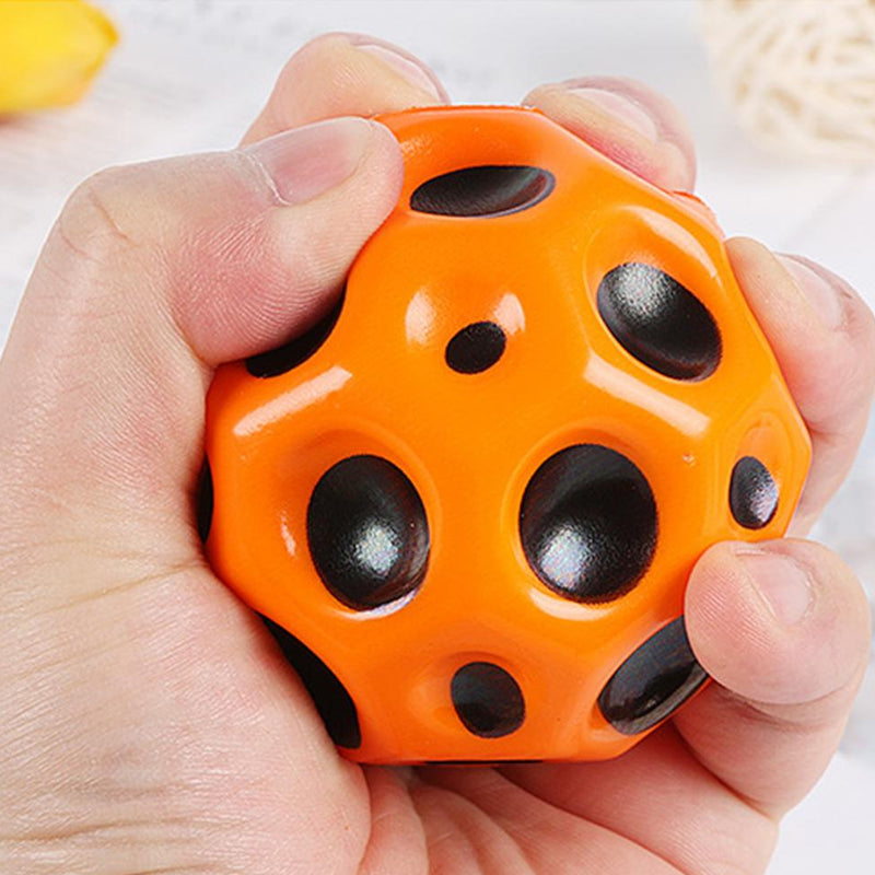 Super Bouncy Moon Shaped Crater Textured Porous Kid’s Ball Toys