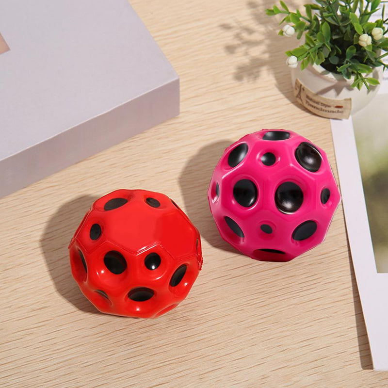 Super Bouncy Moon Shaped Crater Textured Porous Kid’s Ball Toys