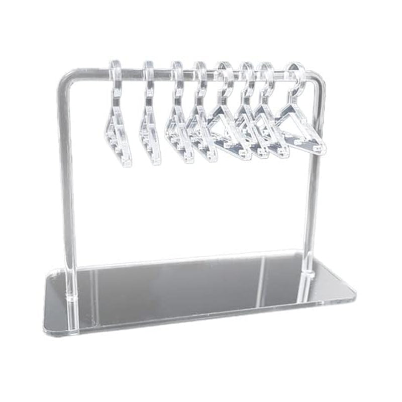 Acrylic Earring Hanging Display Rack Stand with Mini Coat Hangers