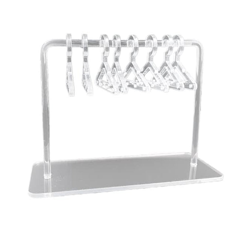 Acrylic Earring Hanging Display Rack Stand with Mini Coat Hangers