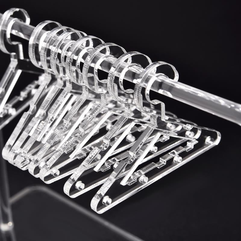 Acrylic Earring Hanging Display Rack Stand with Mini Coat Hangers