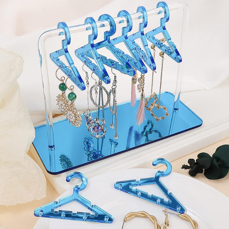 Acrylic Earring Hanging Display Rack Stand with Mini Coat Hangers