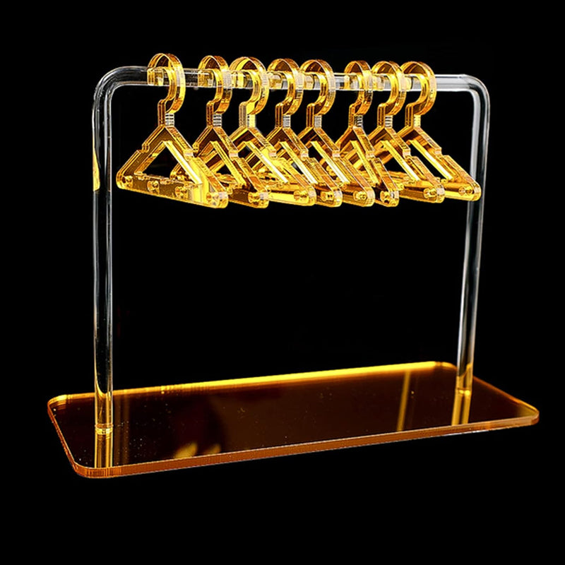 Acrylic Earring Hanging Display Rack Stand with Mini Coat Hangers