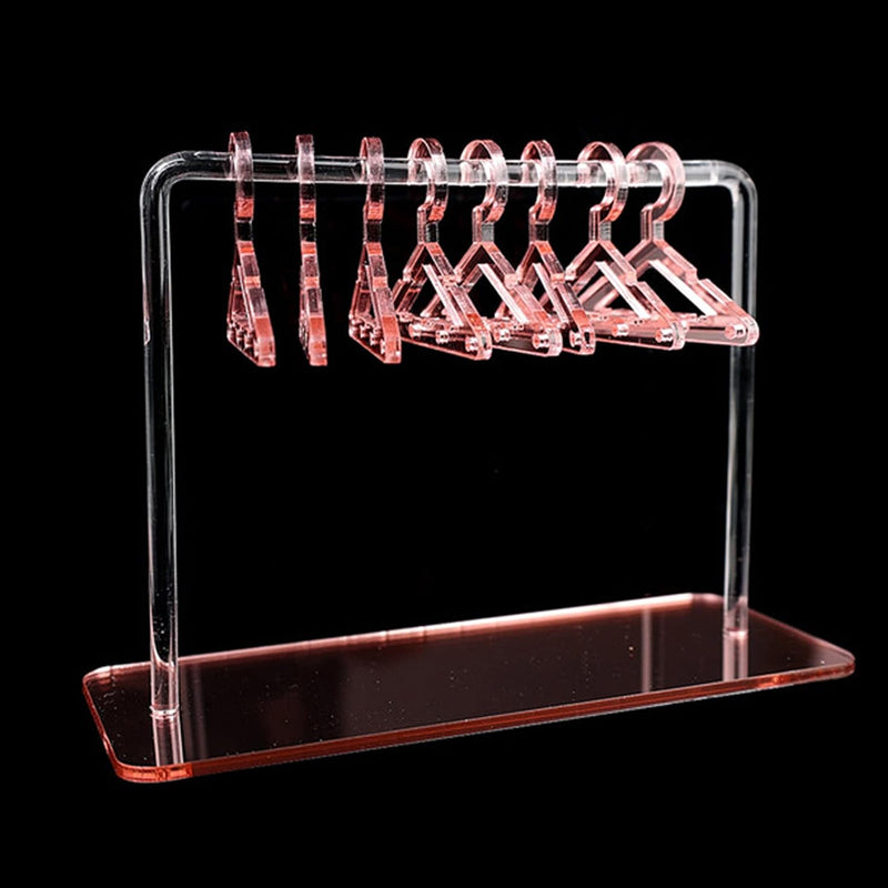Acrylic Earring Hanging Display Rack Stand with Mini Coat Hangers