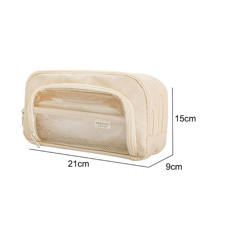 Large Capacity Aesthetic Pencil Bag Korean Style Pen Organizer