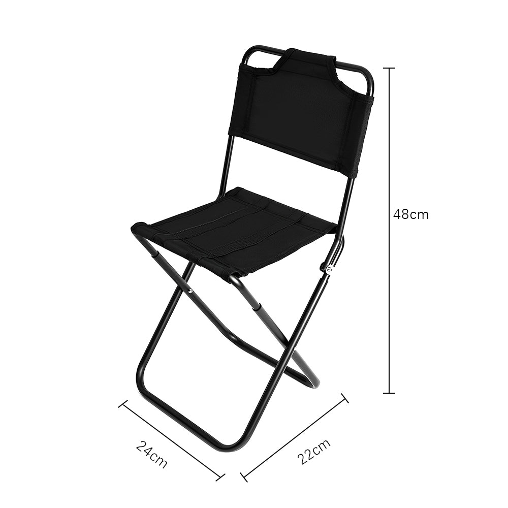 HYPERANGER Aluminum Portable Folding Camp Chair-Black