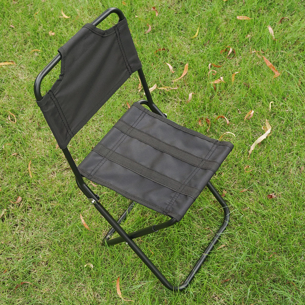 HYPERANGER Aluminum Portable Folding Camp Chair-Black