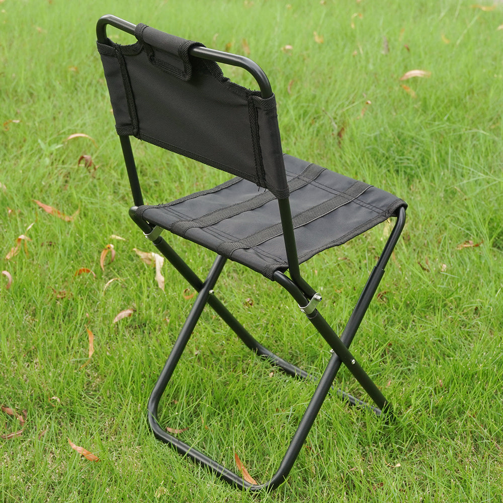 HYPERANGER Aluminum Portable Folding Camp Chair-Black